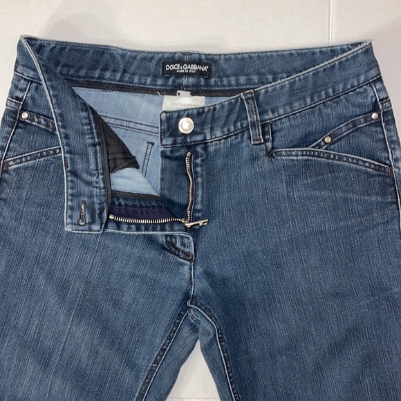 Dolce & Gabbana Women's Collection Low Rise Denim Jeans (6-8) - Picture 6 of 11